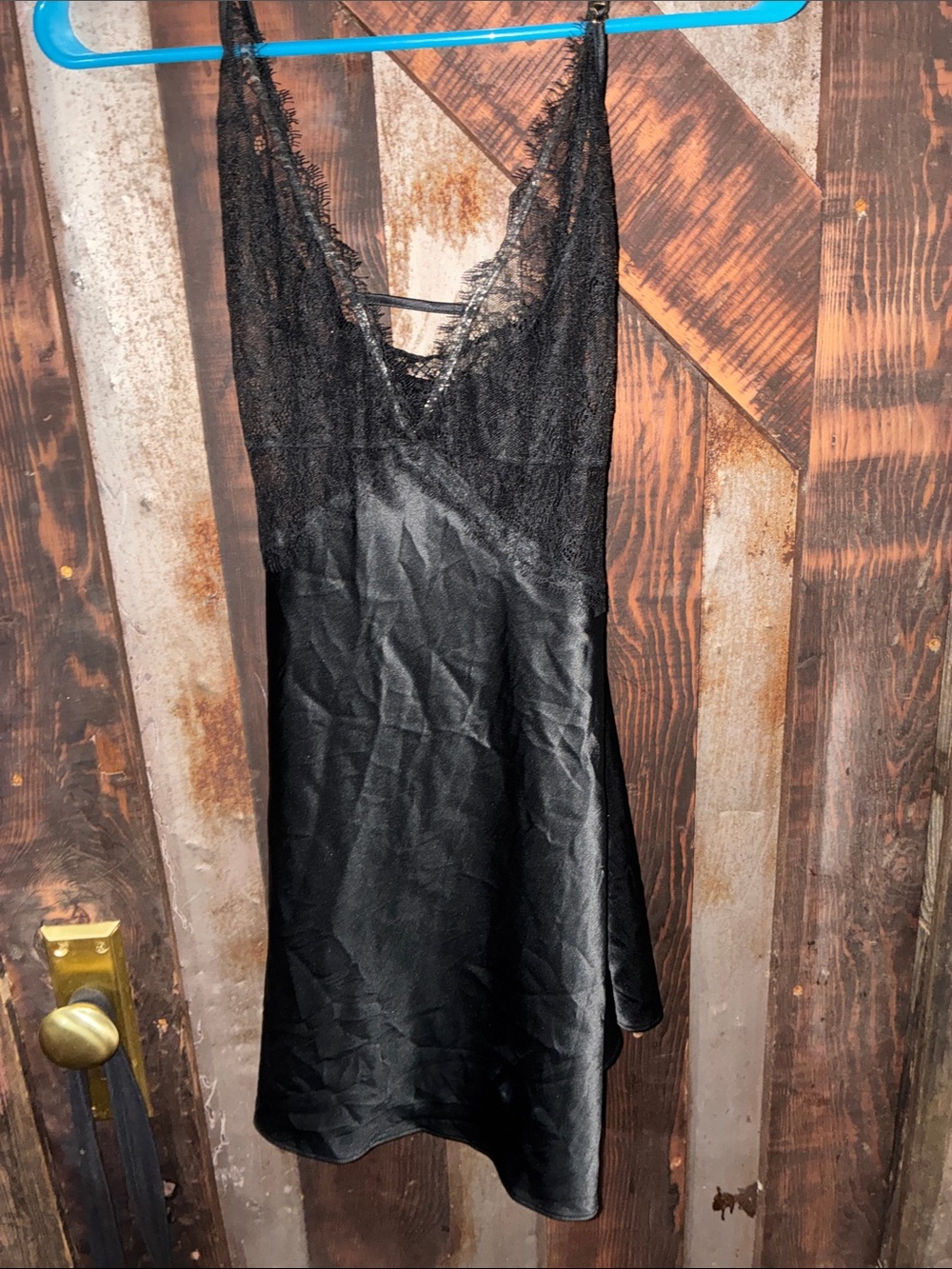 Victoria's Secret Black Lace Camisole Slip